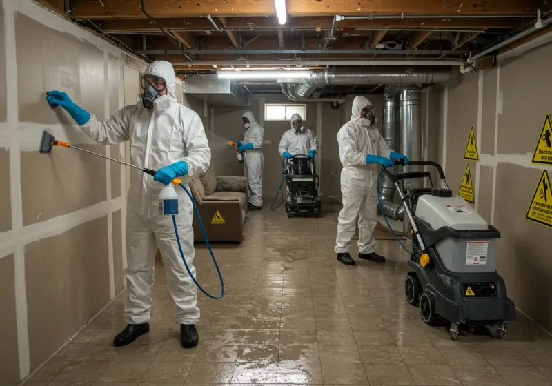 Basement Moisture Removal and Structural Drying process in Decatur County, IN